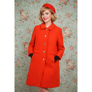 Womens Vtg Coat A-Line Jacket Swing Jacki O Large? Lansom